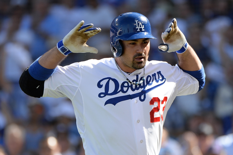 Illustration for article titled Adrian Gonzalez Makes Mickey Mouse Ears After Homering